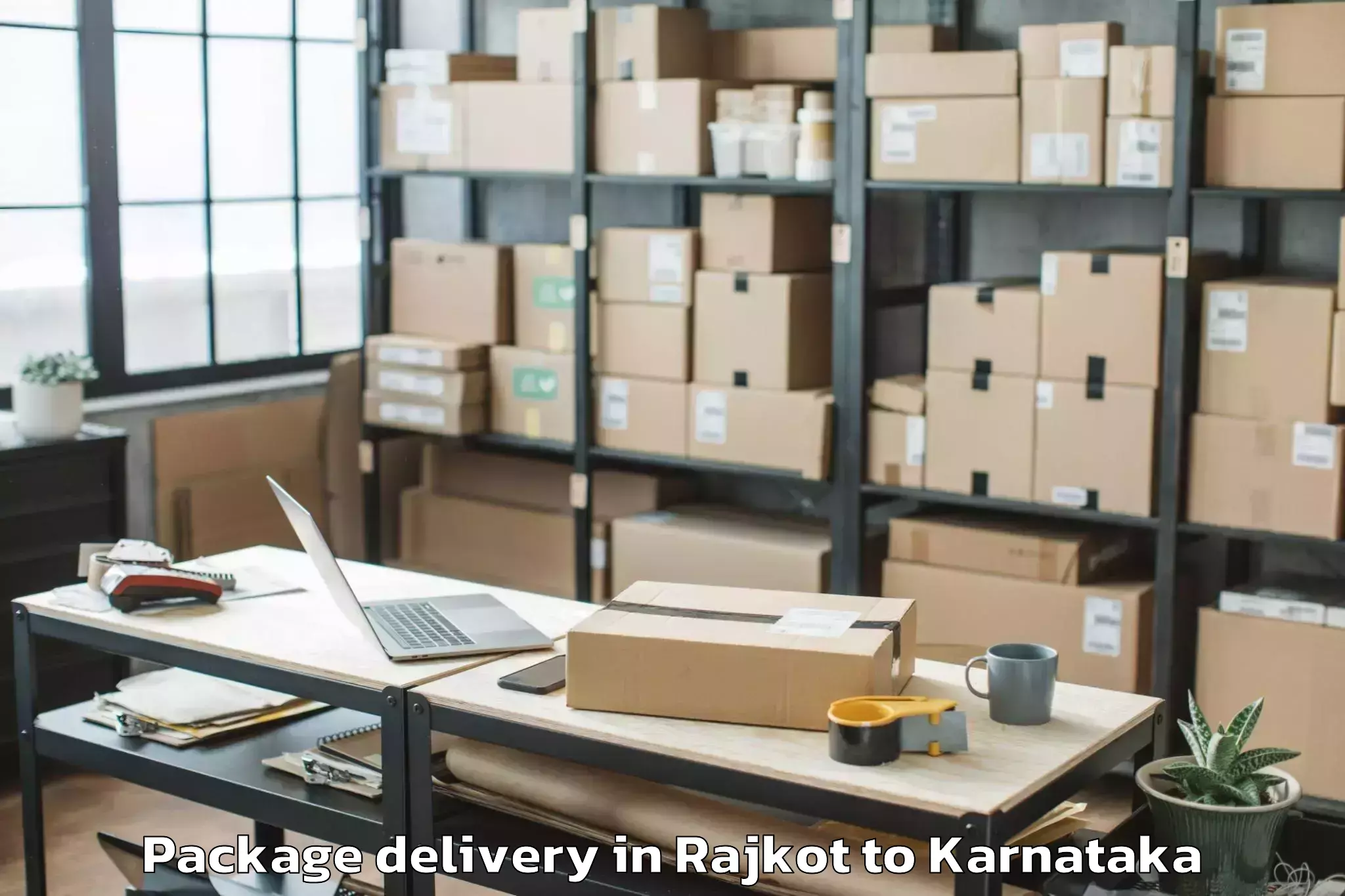 Hassle-Free Rajkot to Tumkur University Tumkur Package Delivery